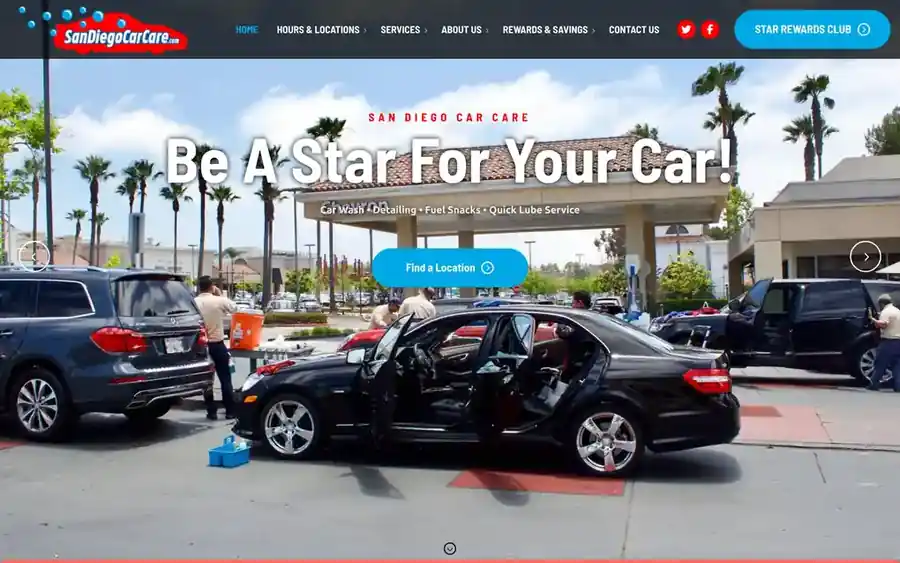 Screenshot of Automotive service website