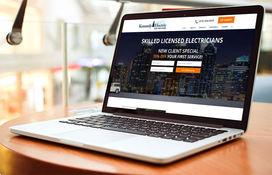 Website Design by Equity Web Solutions - Tom Kennedy Electric