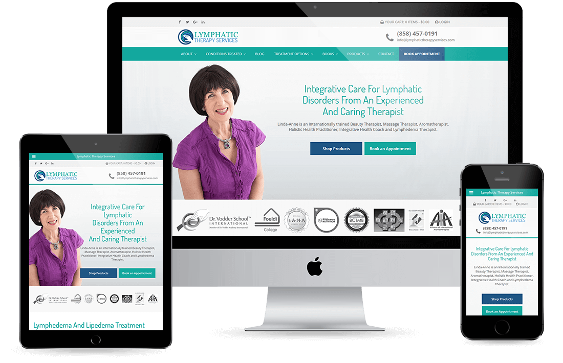 Lymphatic Therapy Services Portfolio design by Equity Web Solutions